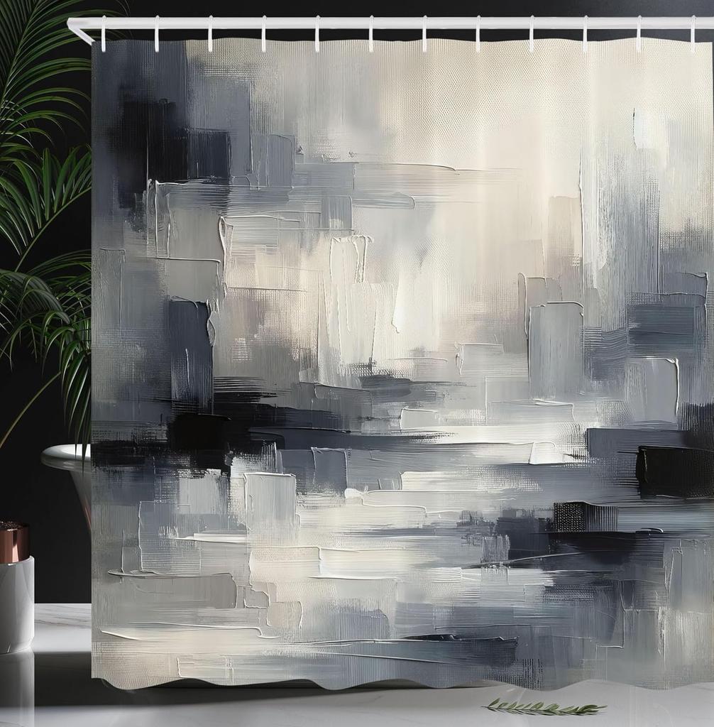 Черно-белая шторка для душа туманные высокие деревья лесной массив природный ландшафт ткань украшение для ванной шторка для душа с крючком