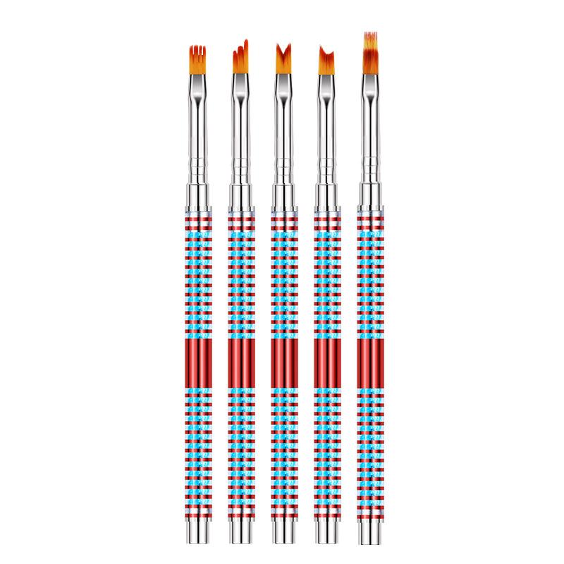 5 Pcs Nails Art Dotting Pen Nails Brushes For Nails Art Accessories Tools Kits Nail Supplies For Professionals Manicure Set
