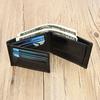 Мужской кошелек из искусственной кожи, большая вместимость, складной пополам, короткий, винтажный, минималистичный, для делового повседневного стиля, держатель для кредитных карт, кошелек для переднего кармана