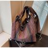 Винтажная полосатая холщовая сумка через плечо - Большая вместимость, Женская модная кроссбоди