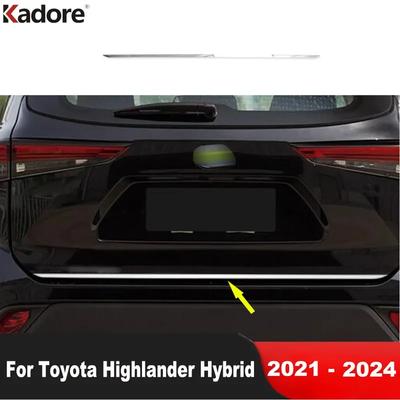 Для Toyota Highlander XU70 Kluger Hybrid - 2024 Стальная накладка на крышку заднего багажника Молдинг двери багажника Автоаксессуары