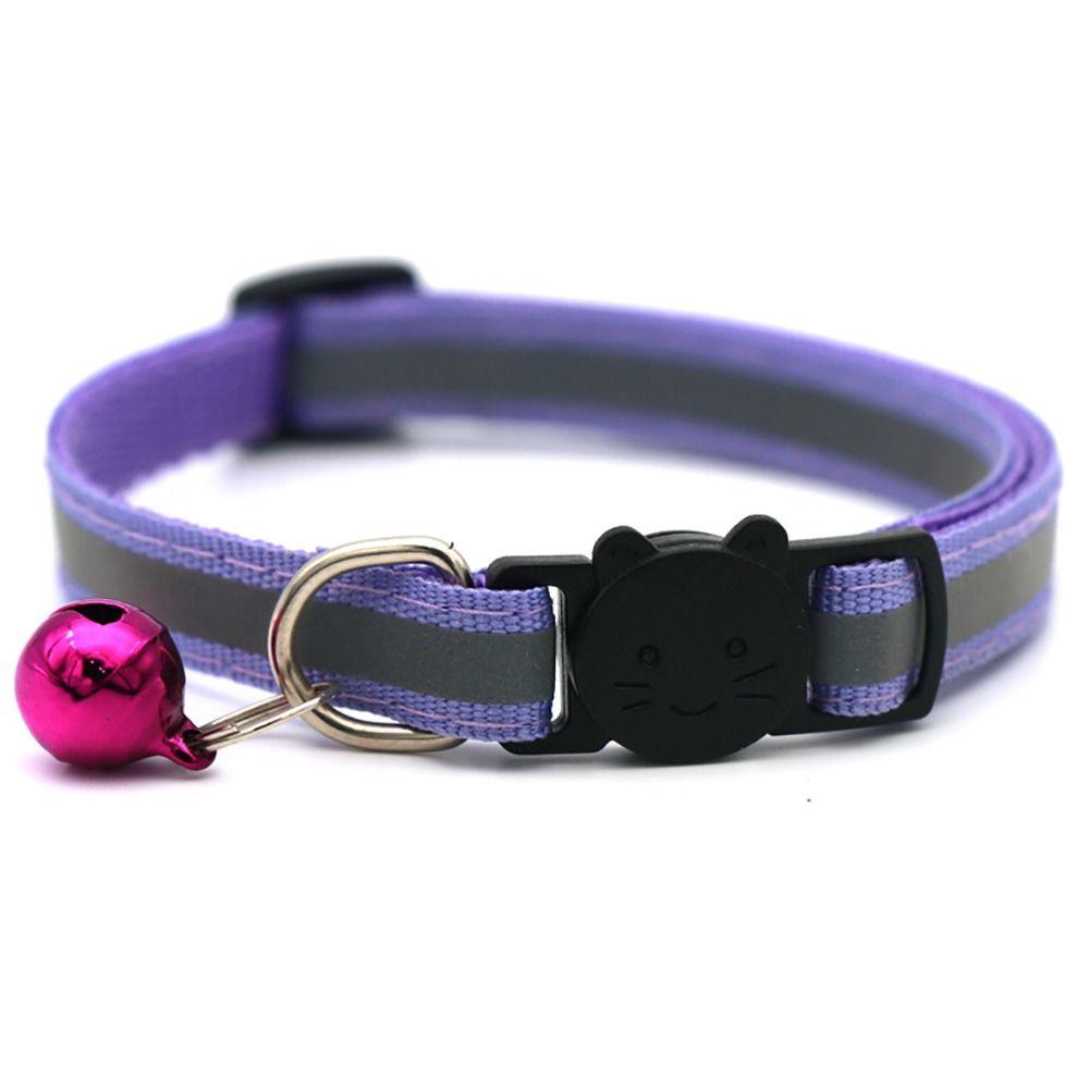 Adjustable Pets Collar with Bell Reflective Collar Trendy Cat Collar  Kitten Puppy