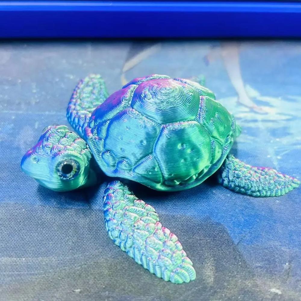 3D Printed Turtle Multi Joint Movable Ornament Versatile Shapes Creative Home Office Desktop Ornament 2025 New Year Gift Crafts