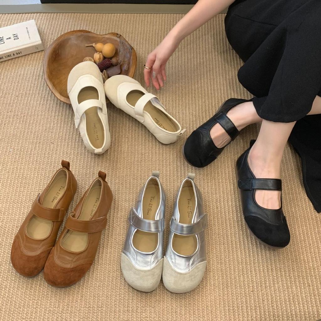French Single Shoes Women's 2025 New Summer Soft Sole Not Tired Feet Flat Mary Jane Women's Shoes with Skirts Doudou Shoes