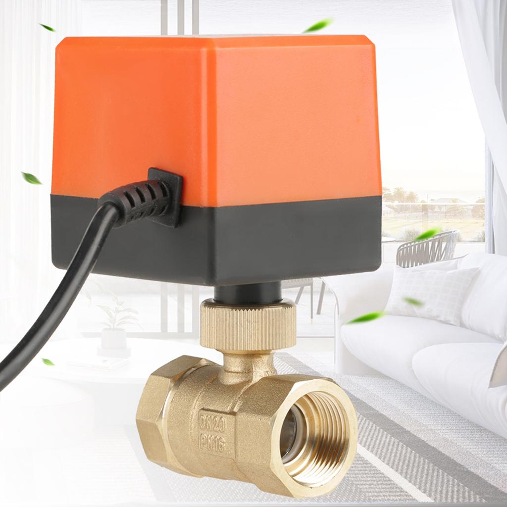 AC 220V G3/4\\\" DN20 2 Way Brass Motorized Actuator Ball Valve for  Conditioner
