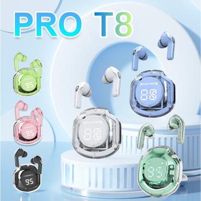 T8 TWS беспроводная Bluetooth-гарнитура, наушники-вкладыши, прозрачные наушники с электронным шумоподавлением, светодиодный цифровой дисплей, стереозвук, наушники для Xiaomi