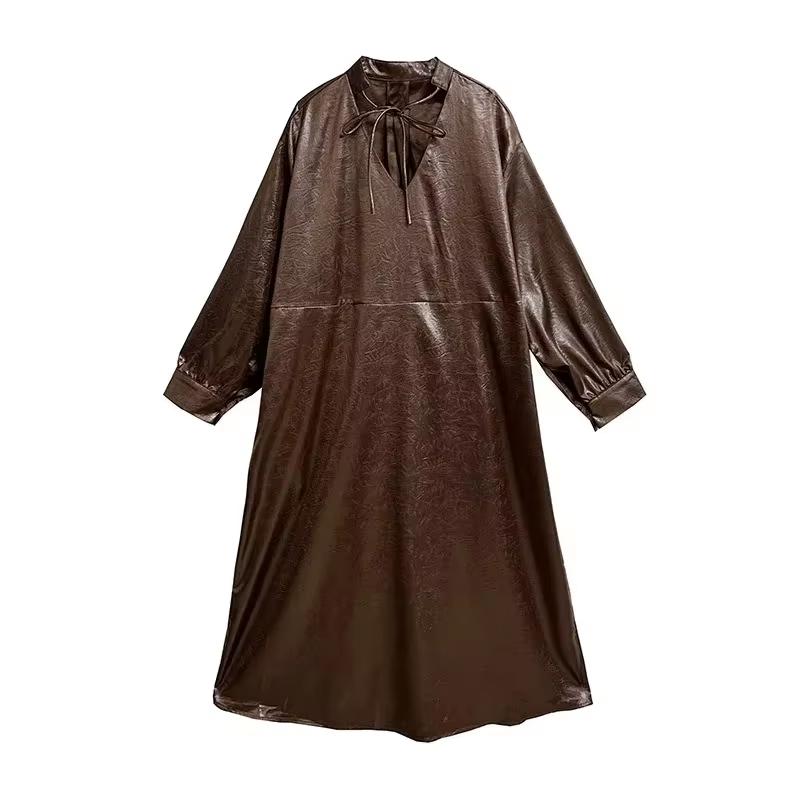 Xitao Платье-бандаж с V-образным вырезом и карманами в стиле пэчворк GYX1020