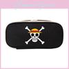 One Piece Pirate Gear Canvas Pen Case With Zipper For Students And Collectors