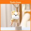 Bee Cute Plush Dog Keychain With Soft Short Fur Ideal Bag Accessories And Gifts