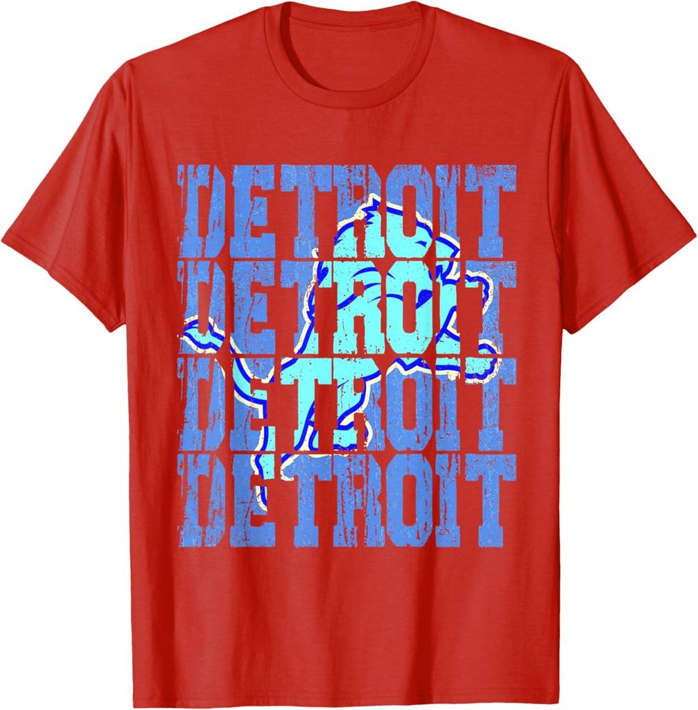 Detroit Cool Retro Lion Lovers Sport Present Nice Unisex T-Shirt