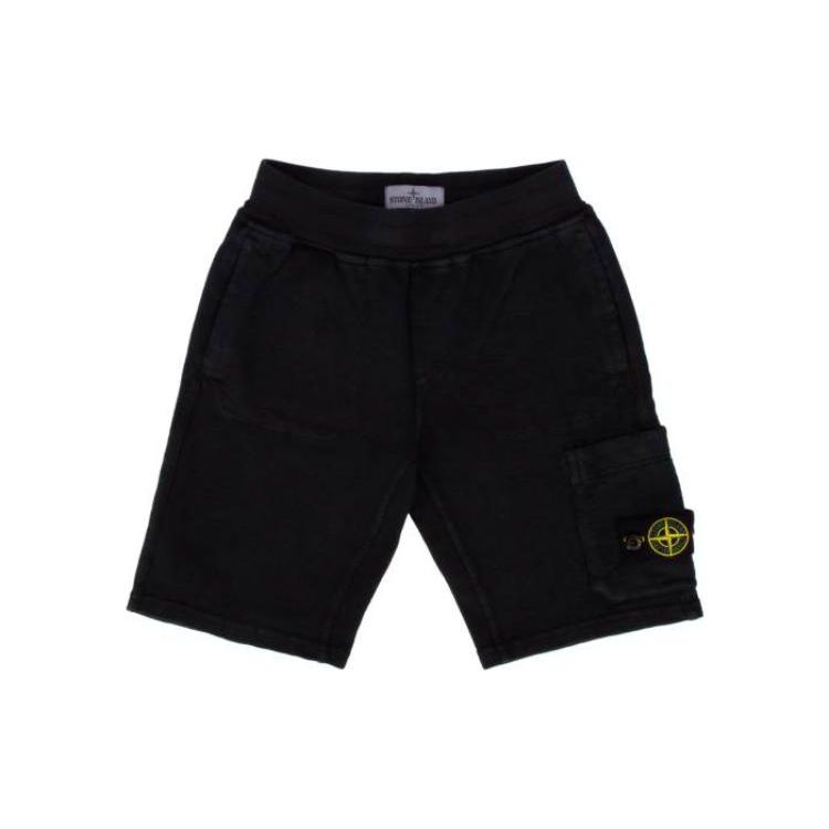 STONE ISLAND SS23 Однотонные шорты-карго с нашивкой-компасом для детей 781660541-V0129