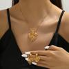 BLINGBAY Women's Jewelry Set Sweet Ethnic Fashion Wedding Accessories Earrings Necklace Set Hyperbole Girls Heart Shape Modern Jewelry Gift
