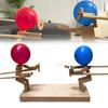 Bamboo Battle Balloon Game Fast-Paced Wooden Fencing Puppets for Thrilling Balloon Fight Fun Innovative Poke Balloon Toy