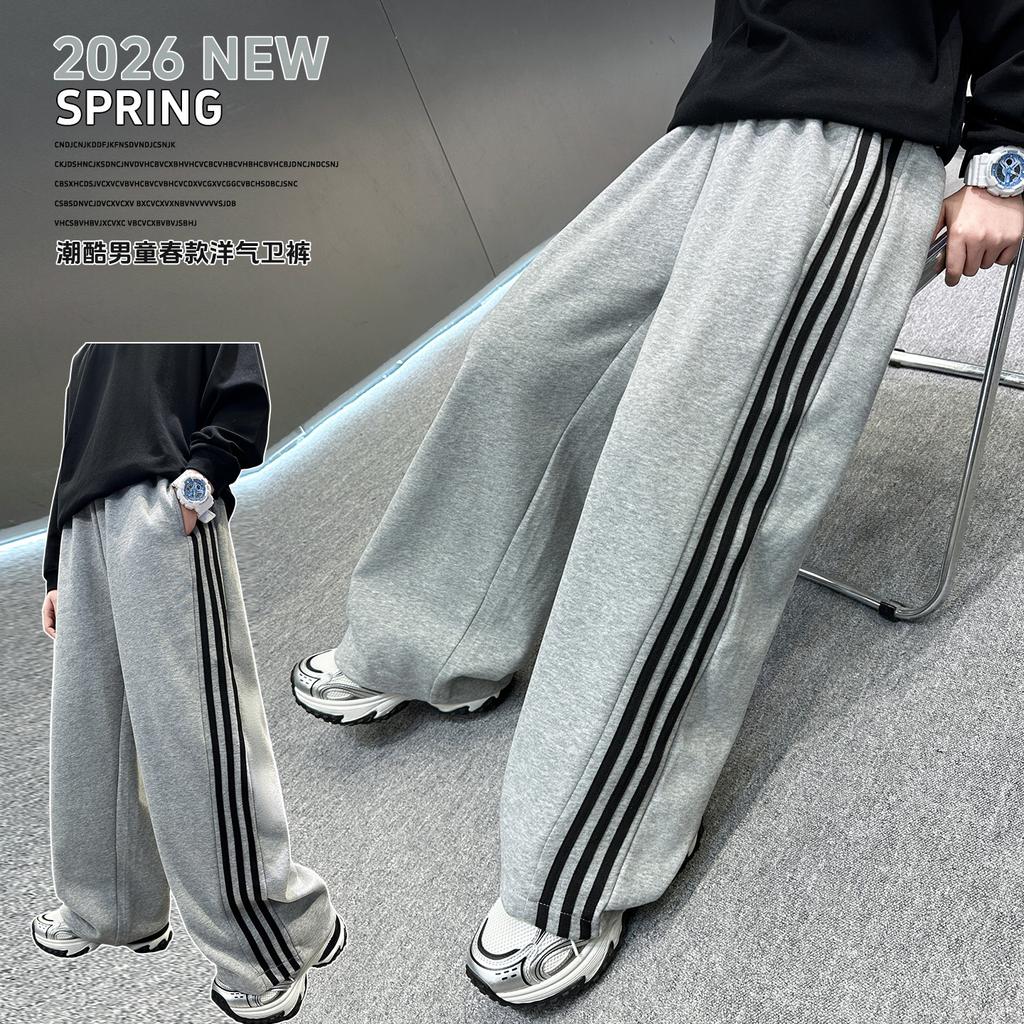 Boys' Spring and Autumn pants 2026 new item, Zhongda boys' spring clothing, children's casual sports sweatpants, handsome
