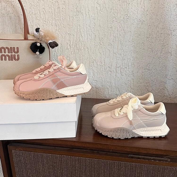 Туфли Forrest Gump с толстой подошвой, увеличивающие рост, в балетном стиле, для женщин, 2025 г., новые, небольшие, увеличивающие рост, и тонкие, повседневные спортивные туфли