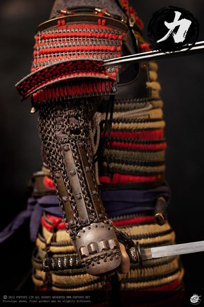 POPTOYS 1/6 Scale Figure: Ashigaru Trio, Part 1: Rikiashigaru EX044 Ashigaru, Iron Rust Saika Hachikabuto, Samurai