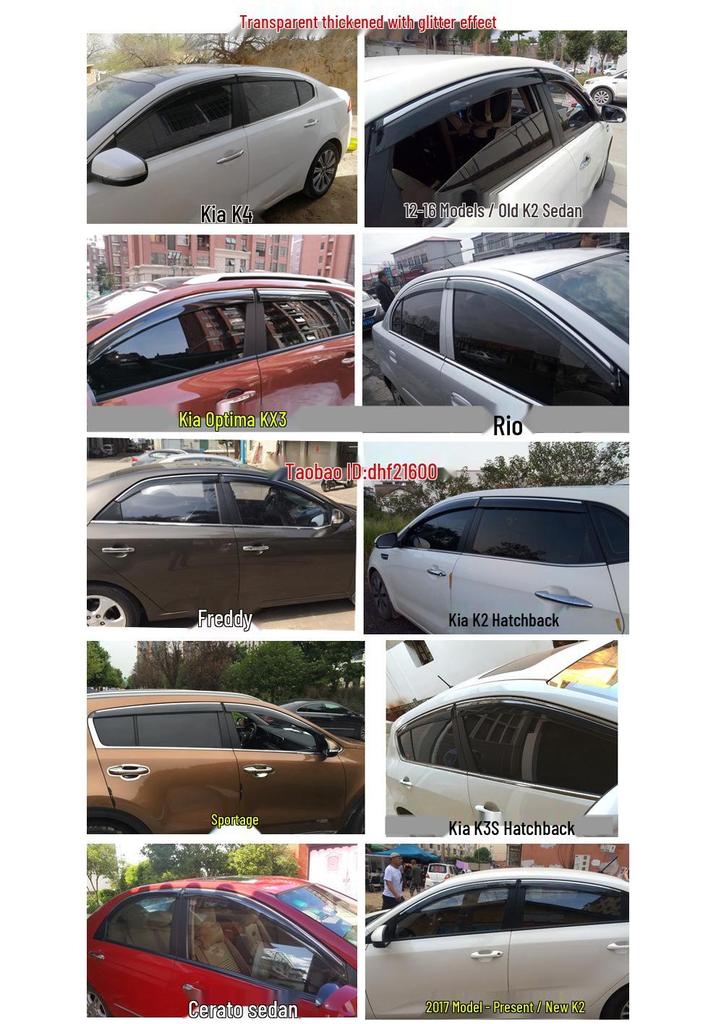 Дефлекторы Kia для дождя и солнца: Совместимо с Forte, K3, Sportage, K2, Cerato, KX5, KX3, K4 Автомобильные ветровики