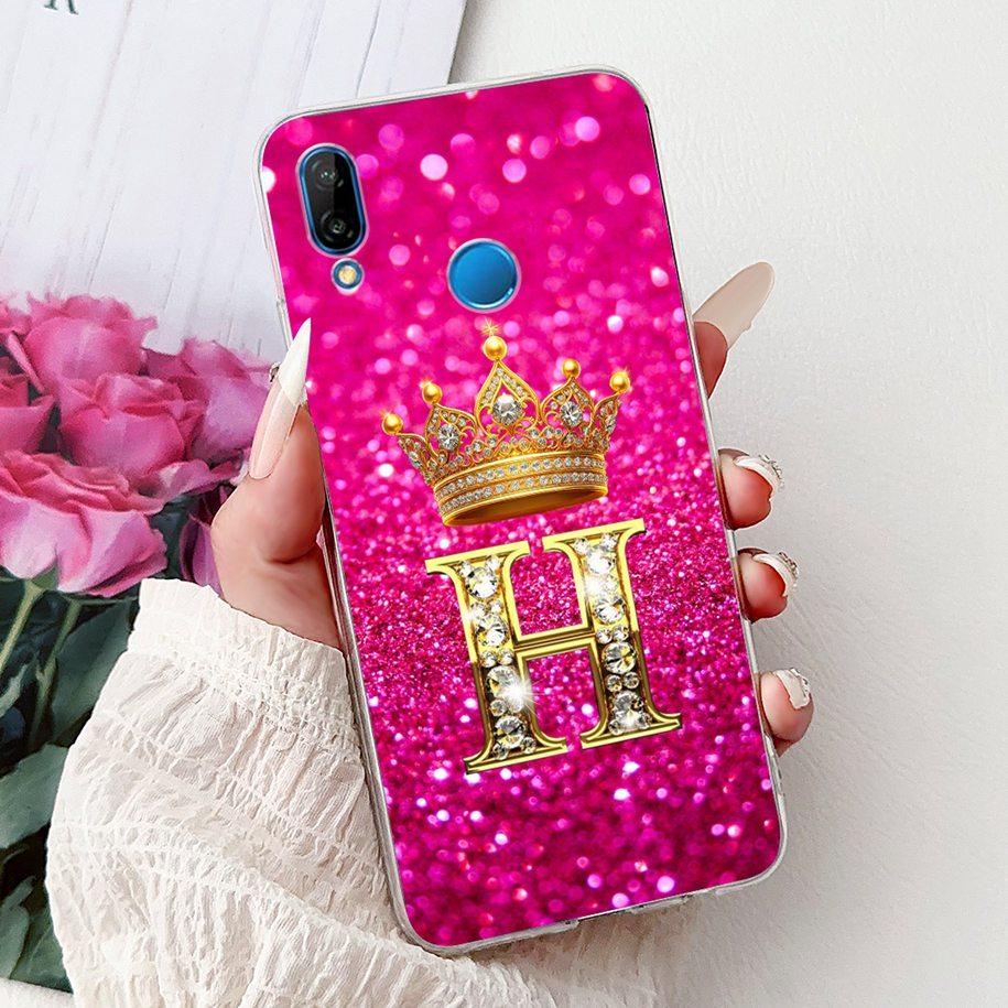 Чехол для Huawei P20 Lite Роскошная Корона Буквы Мягкий Силиконовый Чехол Для Huawei P20Lite Funda Nova 3e ANE-LX1 ANE-LX2 ANE-LX3 Coque