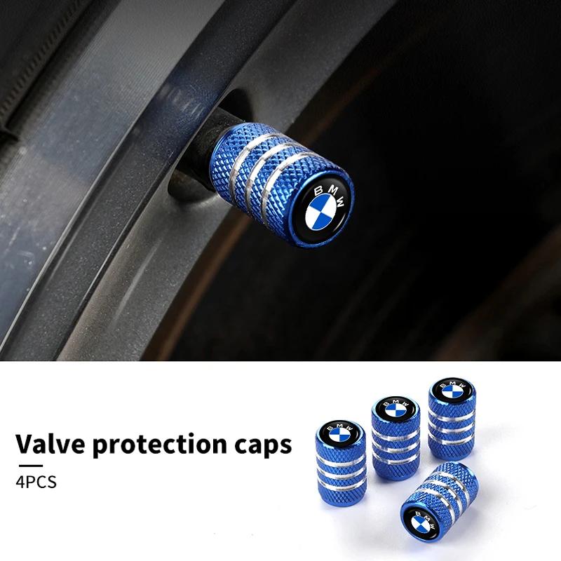 BABD1 For BMW New 4Pcs Car Wheel Tire Valve Caps Air Stem Covers Accessories For BMW E46 E90 E60 F10 E39 F30 E36 F20 E87 E90 E70 E91