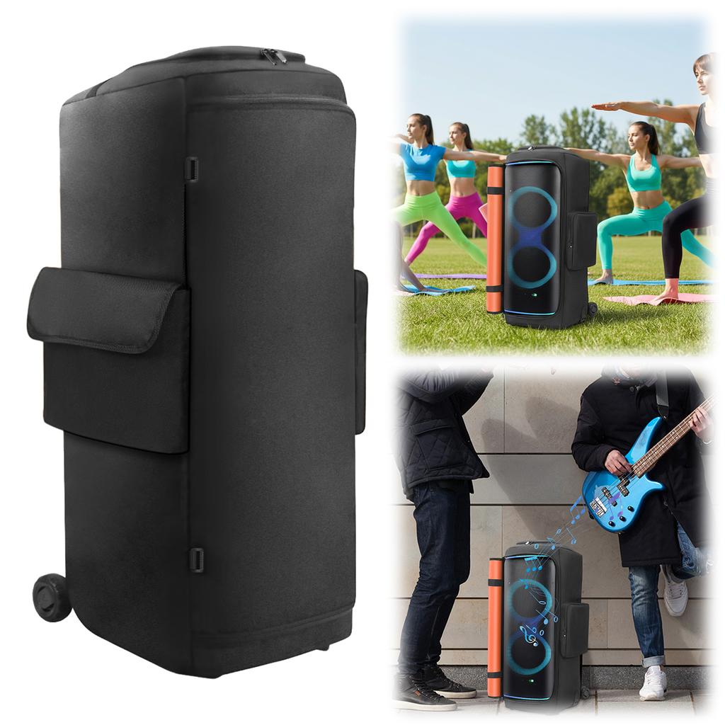 For JBL Partybox 720 Portable Speaker Dust Case with Mic Pocket Double-Sided Speaker Storage Bag Wear Resist for Outdoor Travel
