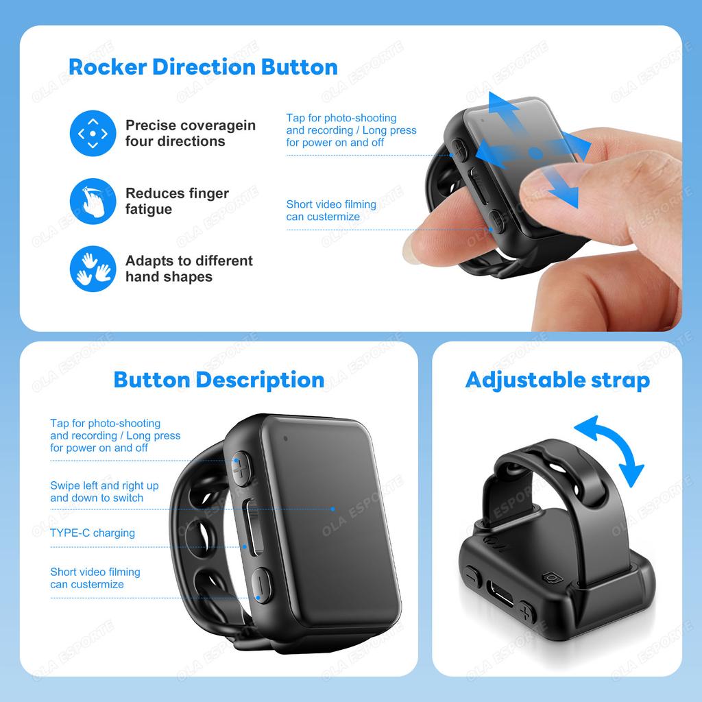 Новое умное кольцо на палец Пульт дистанционного управления Беспроводной Bluetooth Мобильный Селфи Мышь Селфи Видео Автоматический Переворачиватель Страниц Просмотр