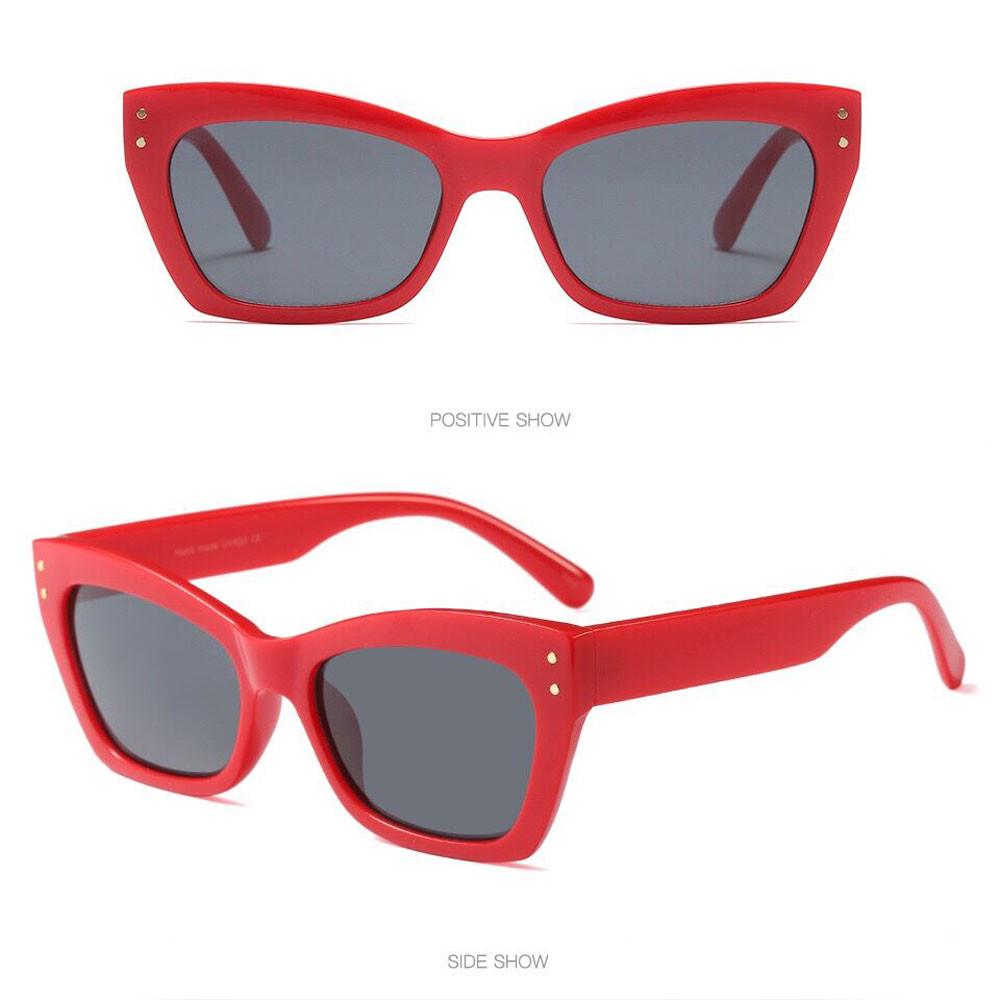 Ретро Винтажные солнцезащитные очки «кошачий глаз» унисекс, очки в стиле гранж, очки для рэпера