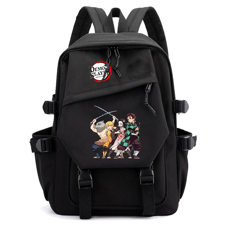 Ghost Extermination Surrounding Animation Schoolbag Trend Primary And Secondary School Students Leisure Backpack College Meal Bag Pencil Bag Set