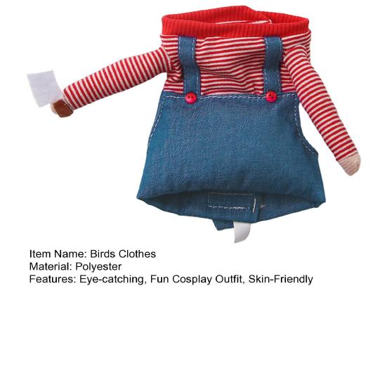 Одежда для попугая Птицы Веселый Косплей Наряд Полосатый Ромпер с Рукавом для Волнистого Попугая Кореллы Повседневная Носка Костюмные Вечеринки Переодевание