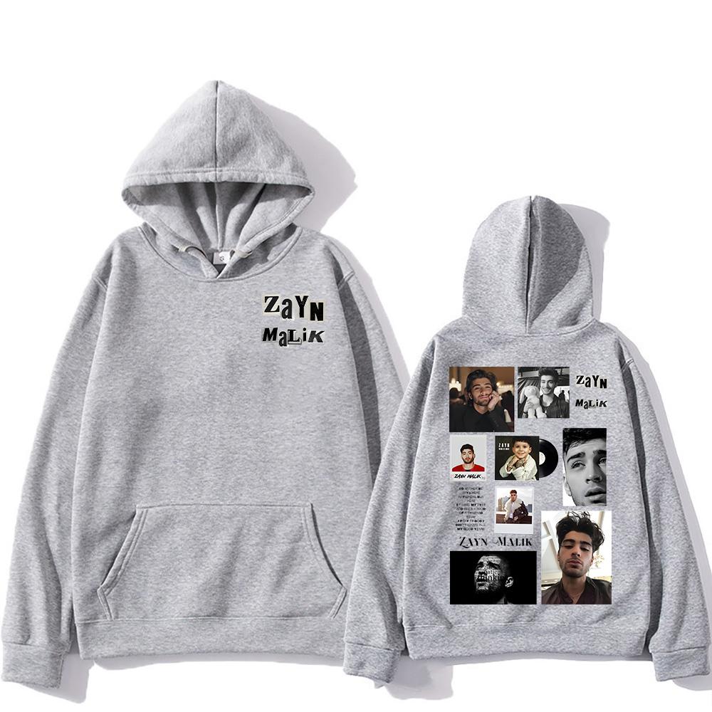 ZAYN Print Fashion Hoodies Zayn Malik Retro Hip Hop Pullover Unisex Oversized Tops Fall Long Sleeve Sweatshirt Men Women Clothes