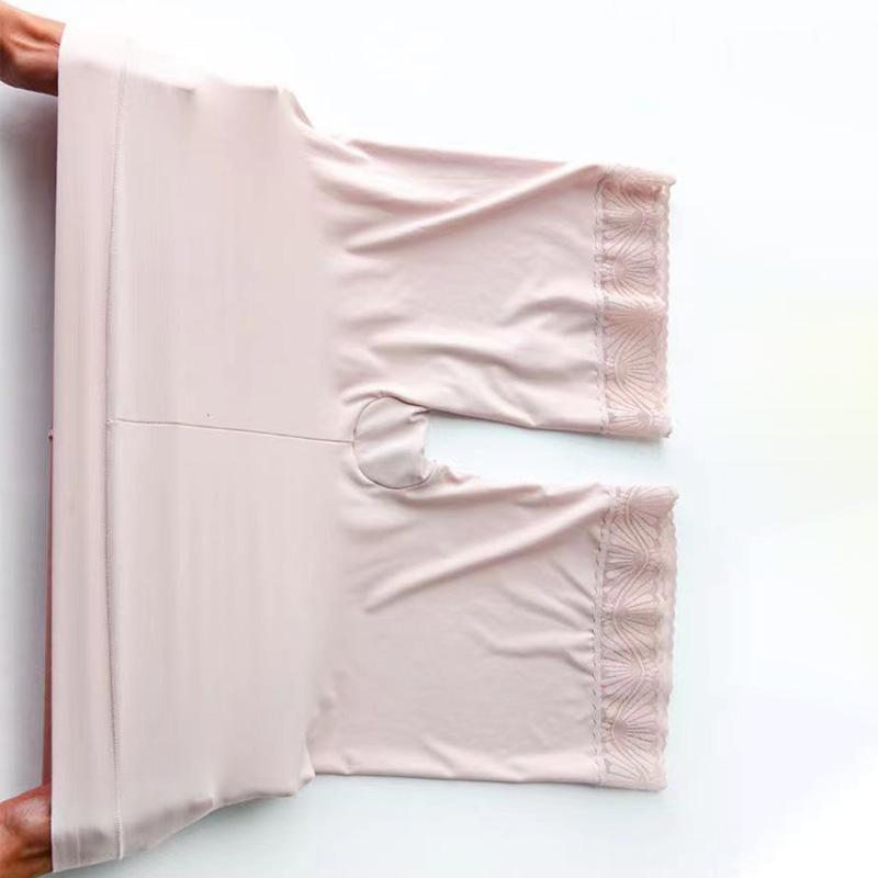 Защитные шорты, женские шорты больших размеров, летние бесшовные шорты из ледяного шелка с высокой талией, сексуальные кружевные не натирающие нижние юбки, боксеры женские