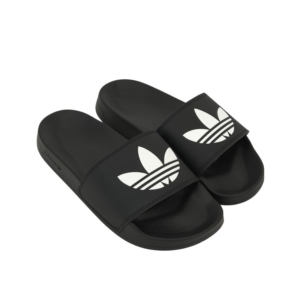 adidas Шлепанцы Adilette Lite с логотипом Trefoil — базовые черные кроссовки унисекс Cloud-White FU8298