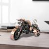 16x6.5x8.5cm Collectible Metal Three-wheeled Motorcycle Figurine Handmade Ornament for