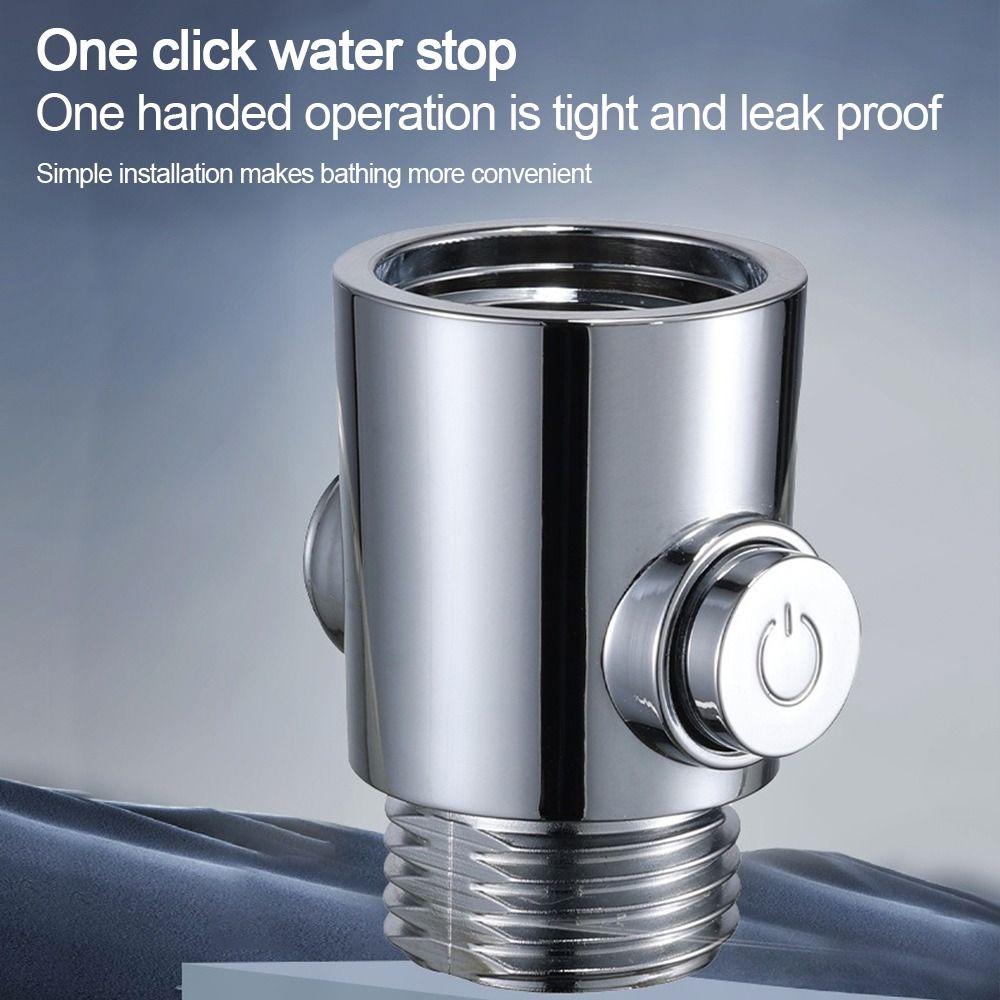 Plastic Water Stop Valve Flow Limiter Sprayer Shut-Off Switch Bathroom Parts