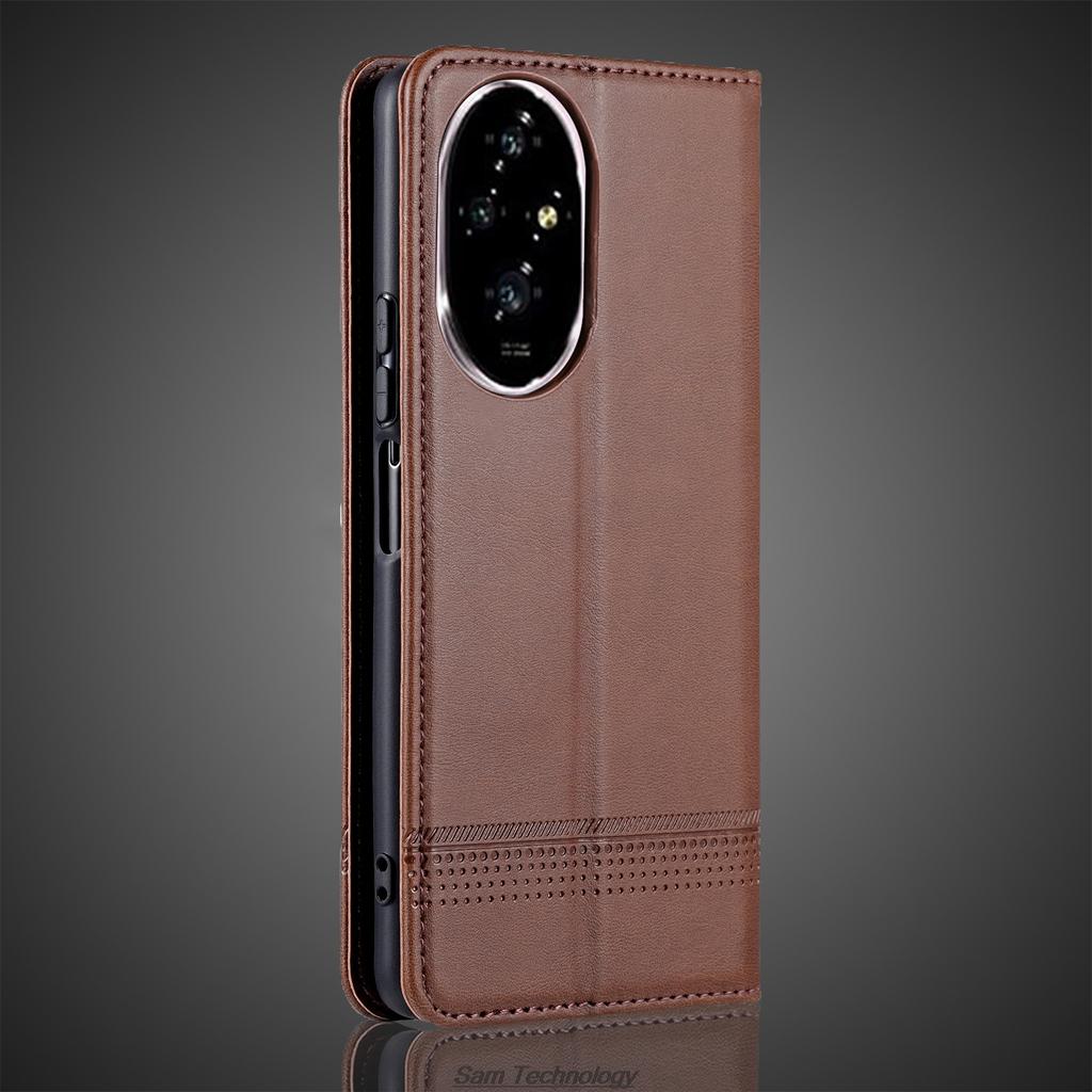 Роскошный магнитный адсорбционный кожаный чехол для Huawei Honor 200 Honor200 Flip Cover Защитный чехол Capa Fundas Coque