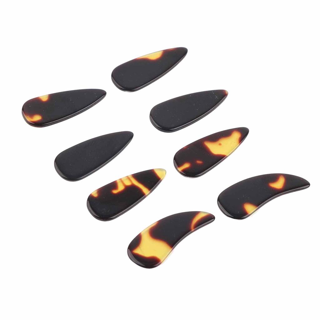 8Pcs Chinese Zither Picks Finger Banjo Ukulele Guitar Lute String Instrument Parts Accessories