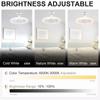 Modern Ceiling Fan With LED Light And Remote Control E27 Fan Lamp 4 Speed 360° Circulating Air For Kitchen Room Home Lighting