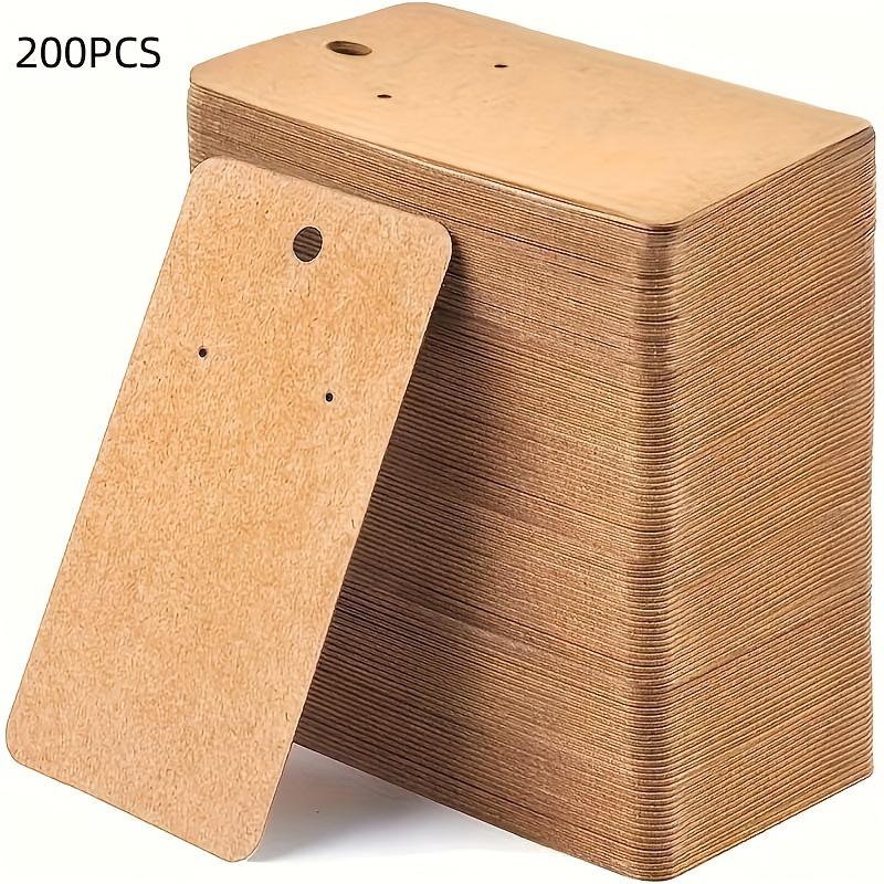 Карточки-подставки для сережек из коричневой крафт-бумаги, в количестве 100/200 штук - для сережек DIY и сережек-подвесок, для изготовления украшений