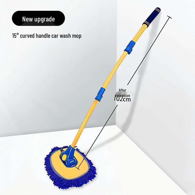 Zhongheng Выдвижная шенилловая швабра для мытья автомобиля с телескопической ручкой и щеткой с мягкой щетиной