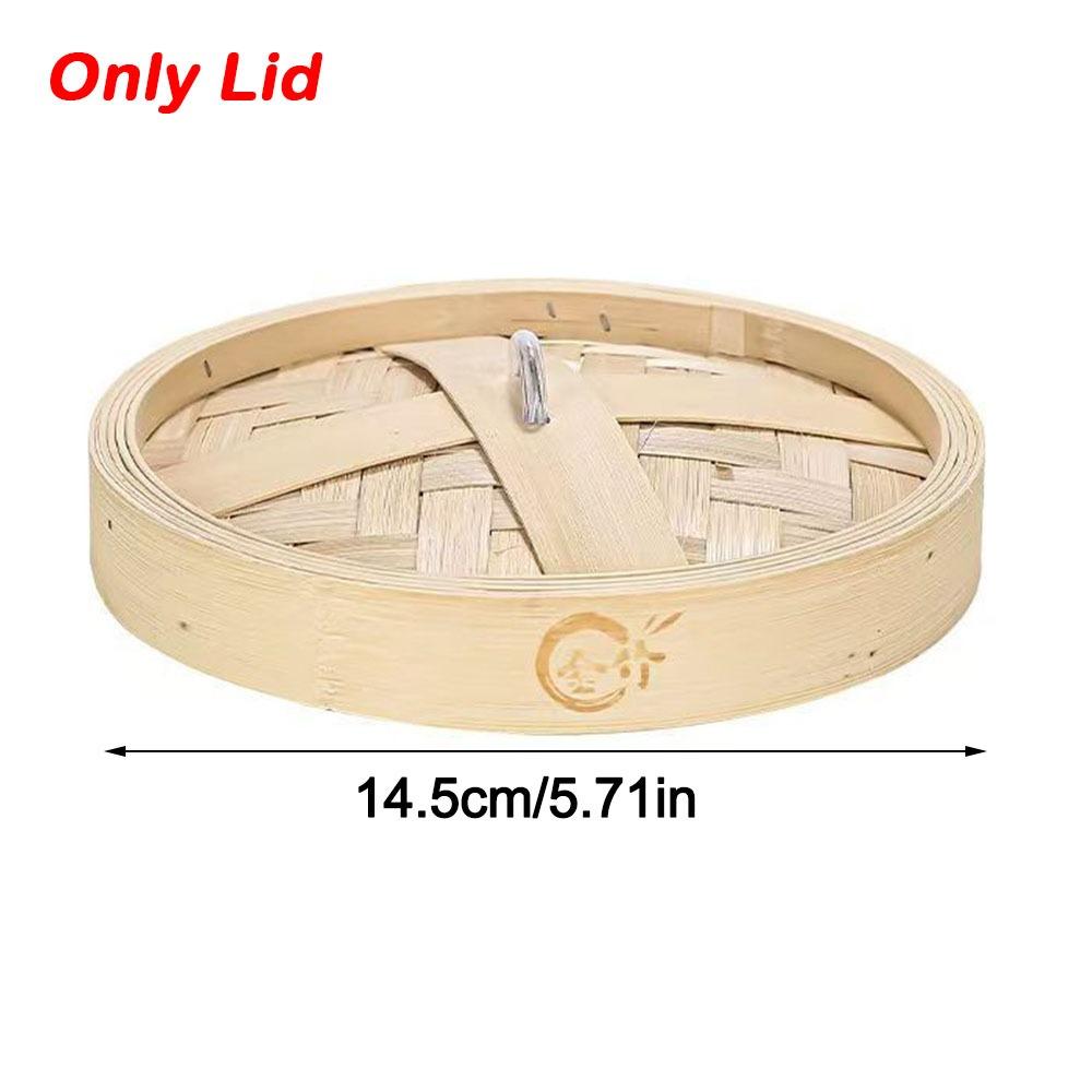 Новая ручная бамбуковая пароварка, штабелируемая, с крышкой, корзина-пароварка, большая вместимость, кухонная посуда, для приготовления клейкого риса