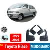 Передние задние 4 шт. ДЛЯ Hiace 1992-2003 Брызговики Fender Mud Flap Guard Splash Mudflaps Автомобильные аксессуары Auto Styline Mudguard