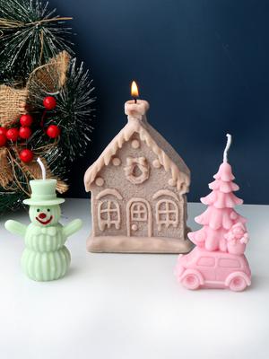 3D Силиконовая форма для свечей Рождественская елка Сделай сам Изготовление рождественских украшений Ручная работа Ароматическое мыло Гипс Смола Фестивальные подарки Декор