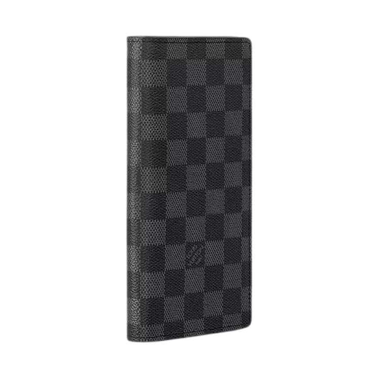 Louis Vuitton Кошелек Brazza Черный Канва Damier Graphite Мужские кошельки N62665