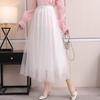 Summer High Waist Big Swing Skirts Mesh Puff Skirt Princess Sweet Beach Skirt