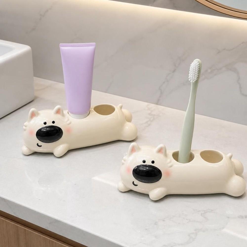 Creative Puppy Toothbrush Holder Ceramic Electric Toothbrush Stand Hotel Use
