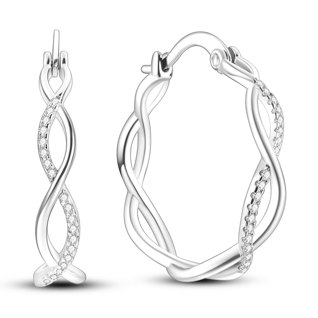 Silver Plated Hoop Earrings Moon Star Dreamcatcher Colored Zircon Fine Earring Jewelry Gift for Women