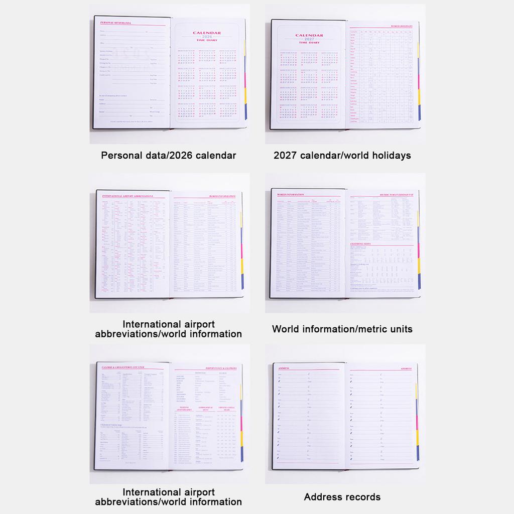 Классический планер 2026 года, горизонтальный ежедневник для эффективного управления задачами и планирования