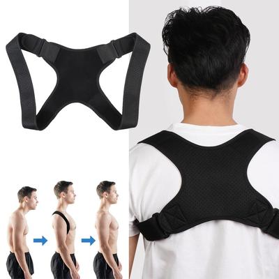Черный регулируемый корректор осанки Body Brace для спины поясничный плечевой поддержки ремень Фитнес инструменты Женщины Мужчины UK Унисекс Мягкий