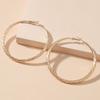 1011 new European and American personality exaggerated large circle rhombus smooth temperament advanced sense versatile retro earrings