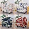 Pastoral Bar Counter Tub Chair Cover Stretch Armchair Covers Club Sofa Cover Spandex Washable Single Couch Cover For Living Room