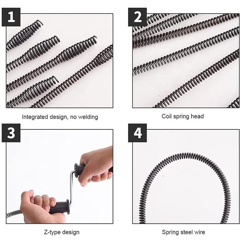 Дноуглубительные работы, очиститель для раковины, канализации, кухонной дренажной трубы, драга для туалета, 1 м